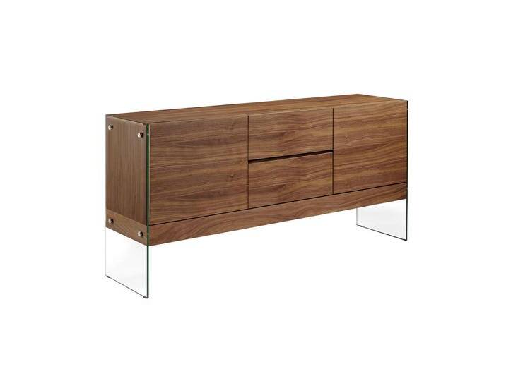 ANGEL CERDA SIDEBOARD, Transparent, Walnuss, Holz, Glas, 180x85x45 cm, Wohnzimmer, Kommoden & Sideboards, Sideboards von XXXLutz Marktplatz