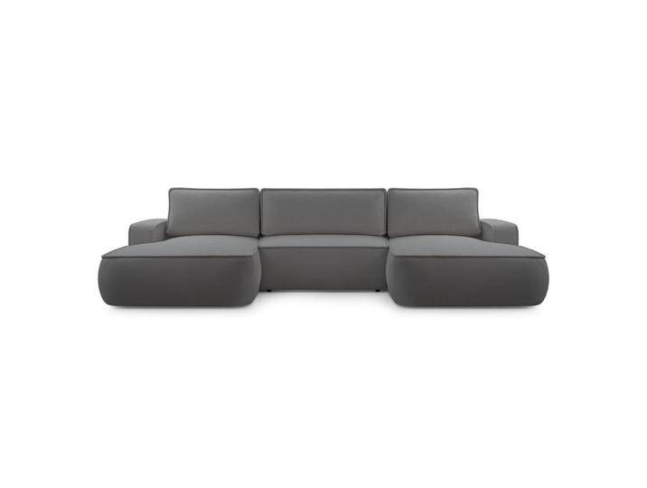 AX Living WOHNLANDSCHAFT, Dunkelgrau, Uni, 4-Sitzer, Füllung: Polyurethan (PUR), U-Form,Rechteckig, rund, 364x87x168 cm, Wohnzimmer, Sofas & Couches, Wohnlandschaften, Wohnlandschaften in U-Form von XXXLutz Marktplatz