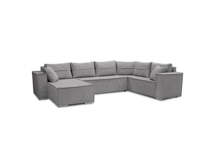 AX Living WOHNLANDSCHAFT, Grau, Uni, 7-Sitzer, Füllung: Polyurethan (PUR), U-Form,Rechteckig, würfelförmig, 314x90x217 cm, Wohnzimmer, Sofas & Couches, Wohnlandschaften, Wohnlandschaften in U-Form von XXXLutz Marktplatz