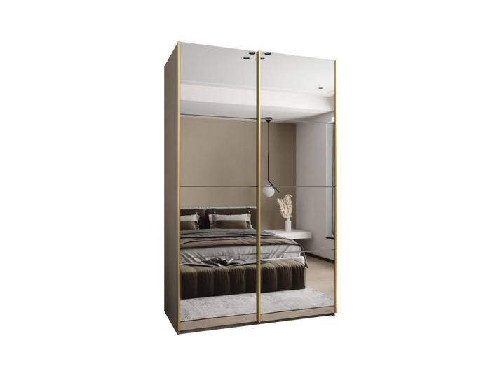 Abiks Möbel SCHWEBETÜRENSCHRANK, Kaschmir, Kaschmir, Gold, Metall, Nachbildung, 6 Fächer, 150x245x64 cm, Schlafzimmer, Kleiderschränke, Schwebetürenschränke von XXXLutz Marktplatz