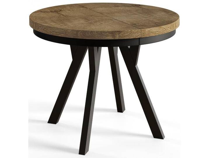 Alpi-Möbel ESSZIMMERTISCH, Dunkelbraun, Schwarz, Rund, X-Form, 80x77x80 cm, Esszimmer, Tische, Esstische von XXXLutz Marktplatz