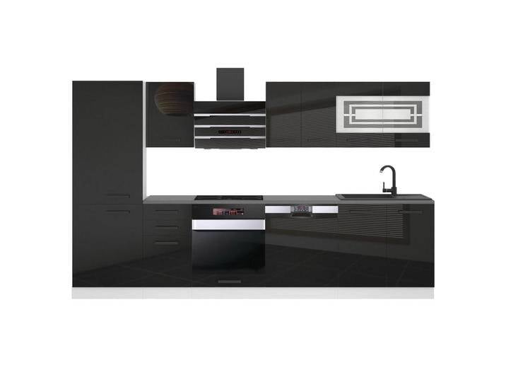 B BELINI GROUP KÜCHENZEILE, Schwarz Hochglanz, Holz, 300x204x60 cm, Küchen, Küchenzeilen & Küchenblöcke, Küchenzeilen ohne Geräte von XXXLutz Marktplatz