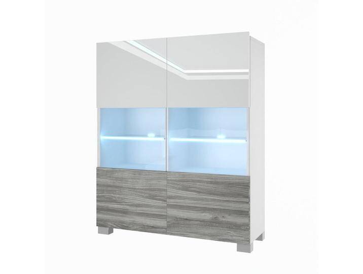 B BELINI GROUP VITRINE, Weiß, Grau, Holz, 100x115x36 cm, Wohnzimmer, Wohnwände, Vitrinenschränke von XXXLutz Marktplatz