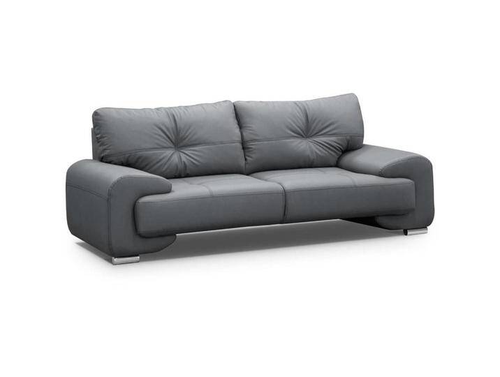 Beautysofa SOFA, Grau, Leder, 225x88x98 cm, Wohnzimmer, Sofas & Couches, Sofas, 3-Sitzer Sofas von XXXLutz Marktplatz