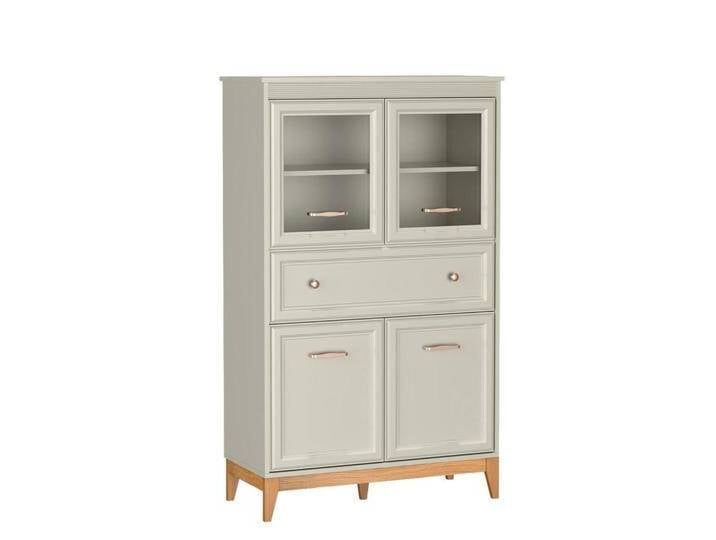 Bettso VITRINE, Kaschmir, 92x151x41 cm, Wohnzimmer, Wohnwände, Vitrinenschränke von XXXLutz Marktplatz