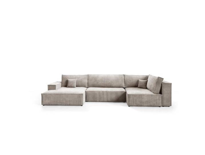 Bromarkt WOHNLANDSCHAFT, Beige, 3-Sitzer, Ottomane rechts, U-Form, 397x85x148 cm, Wohnzimmer, Sofas & Couches, Wohnlandschaften, Wohnlandschaften in U-Form von XXXLutz Marktplatz