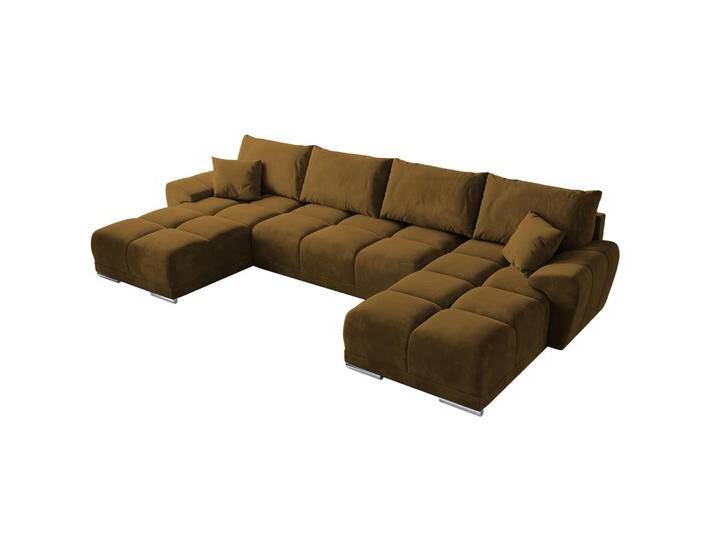 Bromarkt WOHNLANDSCHAFT, Gelb, 5-Sitzer, U-Form, 372x85x184 cm, Wohnzimmer, Sofas & Couches, Wohnlandschaften, Wohnlandschaften in U-Form von XXXLutz Marktplatz