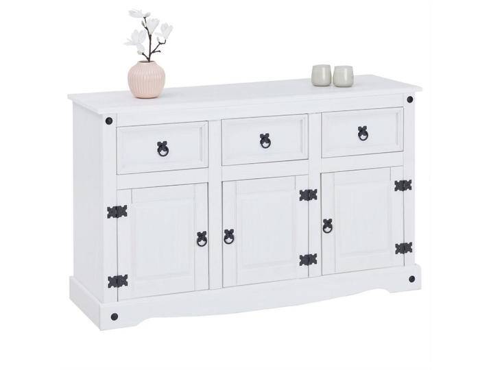 CARO-Möbel SIDEBOARD, Weiß, Holz, Kiefer, Vintage, 124x76x40 cm, Wohnzimmer, Kommoden & Sideboards, Sideboards CARO-Möbel SIDEBOARD, Weiß, Holz, Kiefer, Vintage, 124x76x40 cm, Wohnzimmer, Kommoden & Sideboards, Sideboards von XXXLutz Marktplatz