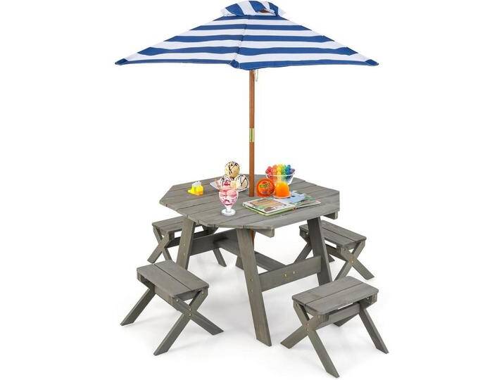 COSTWAY KINDERSITZGRUPPE, Grau, Holz, Gartenmöbel, Kinder-Gartenmöbel von XXXLutz Marktplatz