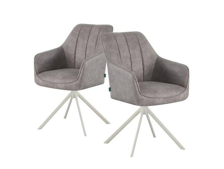 DUBI Möbel ESSZIMMERSTUHL, Grau, 57x88x63 cm, Esszimmer, Stühle, Esszimmerstühle, Armlehnenstühle von XXXLutz Marktplatz