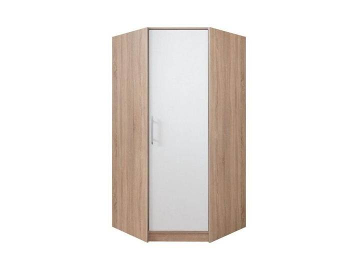 Deine Möbel 24 ECKKLEIDERSCHRANK, Weiß, Sonoma Eiche, 95x190x95 cm, Schlafzimmer, Kleiderschränke, Eckschränke von XXXLutz Marktplatz