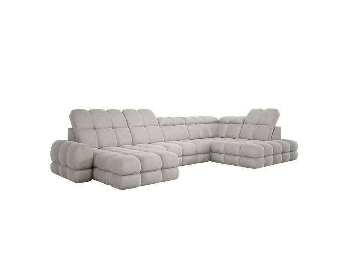 DomoHome ECKSOFA, Silber, Rechteckig, 400x217 cm, Wohnzimmer, Sofas & Couches, Wohnlandschaften, Ecksofas von XXXLutz Marktplatz
