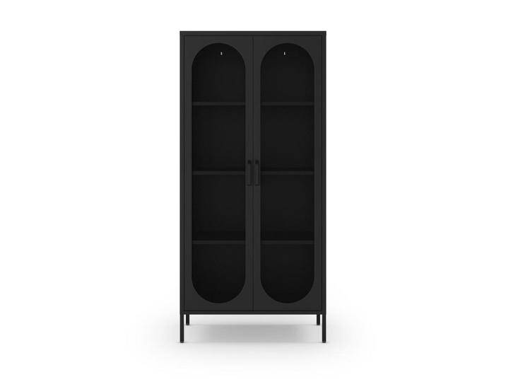 Drawer METALLVITRINE, Schwarz, Metall, 80x170x40 cm, Wohnzimmer, Wohnwände, Vitrinenschränke von XXXLutz Marktplatz