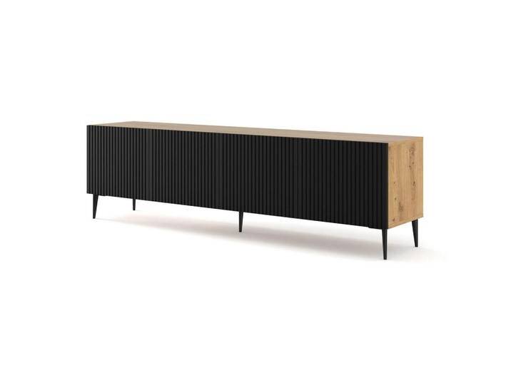 FURNLUX TV-LOWBOARD, Beige, Schwarz, Nachbildung, 200x56x42 cm, Hergestellt in Europa, Wohnzimmer, Wohnwände, Lowboards, Lowboards stehend FURNLUX TV-LOWBOARD, Beige, Schwarz, Nachbildung, 200x56x42 cm, Hergestellt in Europa, Wohnzimmer, Wohnwände, Lowboards, Lowboards stehend von XXXLutz Marktplatz