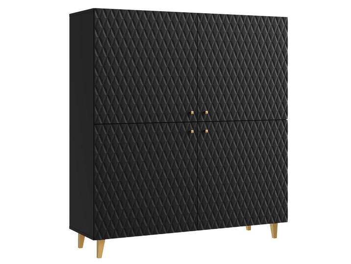 Feldmann-Wohnen HIGHBOARD, Schwarz, Gold, Holz, 6 Fächer, 120x128x39 cm, Wohnzimmer, Kommoden & Sideboards, Highboards Feldmann-Wohnen HIGHBOARD, Schwarz, Gold, Holz, 6 Fächer, 120x128x39 cm, Wohnzimmer, Kommoden & Sideboards, Highboards von XXXLutz Marktplatz