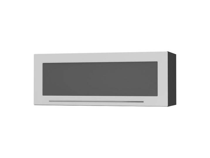 Feldmann-Wohnen KLAPPHÄNGESCHRANK, Weiß, Schwarz, Holz, 1 Fächer, Rechteckig, 90x36x32.5 cm, Küchen, Küchenmöbel, Küchenschränke, Küchenoberschränke von XXXLutz Marktplatz