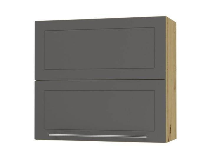 Feldmann-Wohnen KÜCHENHÄNGESCHRANK, Graphit, Eiche Artisan, Holz, 3 Fächer, Rechteckig, 80x72x32.5 cm, Küchen, Küchenmöbel, Küchenschränke, Küchenoberschränke von XXXLutz Marktplatz