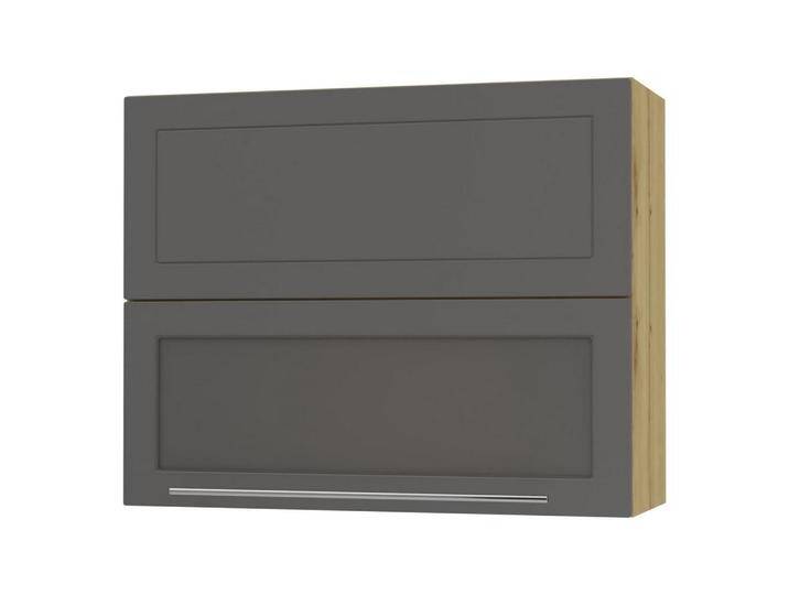 Feldmann-Wohnen KÜCHENHÄNGESCHRANK, Graphit, Eiche Artisan, Holz, 3 Fächer, Rechteckig, 90x72x32.5 cm, Küchen, Küchenmöbel, Küchenschränke, Küchenoberschränke von XXXLutz Marktplatz