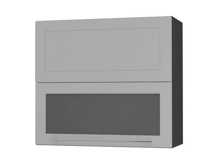 Feldmann-Wohnen KÜCHENHÄNGESCHRANK, Grau, Schwarz, Holz, 3 Fächer, Rechteckig, 80x72x32.5 cm, Küchen, Küchenmöbel, Küchenschränke, Küchenoberschränke von XXXLutz Marktplatz