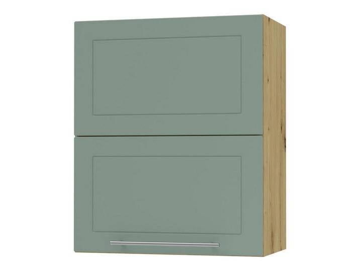 Feldmann-Wohnen KÜCHENHÄNGESCHRANK, Mintgrün, Eiche Artisan, Holz, 3 Fächer, Rechteckig, 60x72x32.5 cm, Küchen, Küchenmöbel, Küchenschränke, Küchenoberschränke von XXXLutz Marktplatz