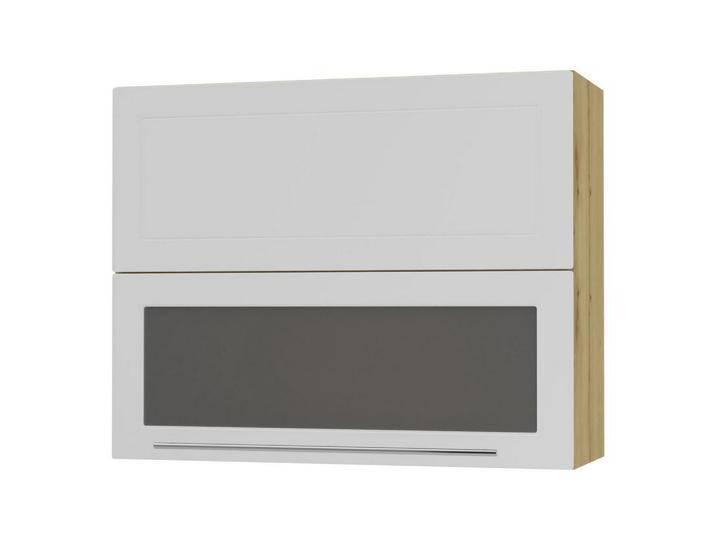 Feldmann-Wohnen KÜCHENHÄNGESCHRANK, Weiß, Eiche Artisan, Holz, 3 Fächer, Rechteckig, 90x72x32.5 cm, Küchen, Küchenmöbel, Küchenschränke, Küchenoberschränke von XXXLutz Marktplatz