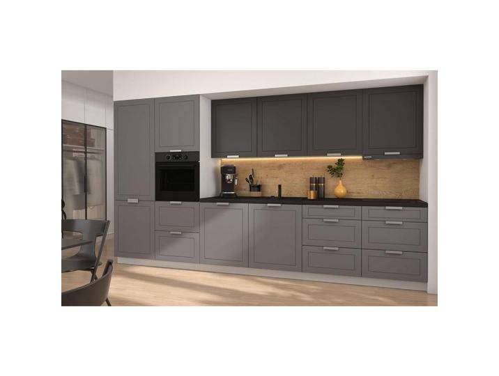 Feldmann-Wohnen KÜCHENLEERBLOCK, Grau, Schwarz, Metall, Küchenblock,Rechteckig, 360x207x60 cm, Küchen, Küchenzeilen & Küchenblöcke, Küchenzeilen ohne Geräte von XXXLutz Marktplatz