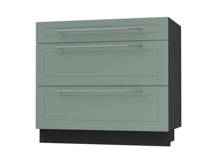 Feldmann-Wohnen SCHUBLADENUNTERSCHRANK, Mintgrün, Schwarz, Holz, 3 Schubladen, Rechteckig, 90x82x50 cm, Küchen, Küchenmöbel, Küchenschränke, Küchenunterschränke Feldmann-Wohnen SCHUBLADENUNTERSCHRANK, Mintgrün, Schwarz, Holz, 3 Schubladen, Rechteckig, 90x82x50 cm, Küchen, Küchenmöbel, Küchenschränke, Küchenunterschränke von XXXLutz Marktplatz