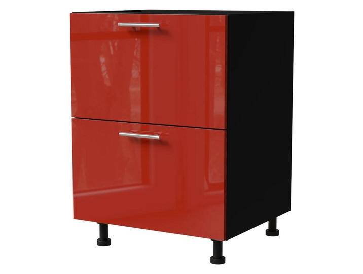 Feldmann-Wohnen SCHUBLADENUNTERSCHRANK, Rot, Schwarz, Holz, 2 Schubladen, Rechteckig, 60x82x50 cm, Küchen, Küchenmöbel, Küchenschränke, Küchenunterschränke Feldmann-Wohnen SCHUBLADENUNTERSCHRANK, Rot, Schwarz, Holz, 2 Schubladen, Rechteckig, 60x82x50 cm, Küchen, Küchenmöbel, Küchenschränke, Küchenunterschränke von XXXLutz Marktplatz