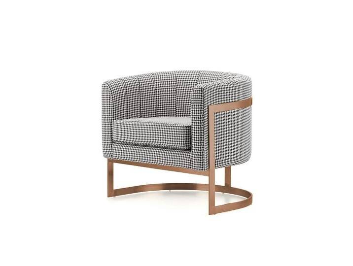 Fortisline DESIGNSESSEL, Messing, Grafikmuster, 1-Sitzer, Formgebogen, 75x71x68 cm, OEKO-TEX® STANDARD 100, Wohnzimmer, Sessel, Polstersessel von XXXLutz Marktplatz