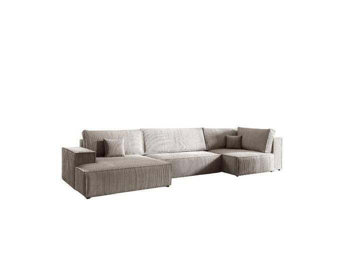 Fun Möbel WOHNLANDSCHAFT, Hellbraun, Ottomane links, 398x70x148 cm, Wohnzimmer, Sofas & Couches, Wohnlandschaften, Wohnlandschaften in U-Form von XXXLutz Marktplatz