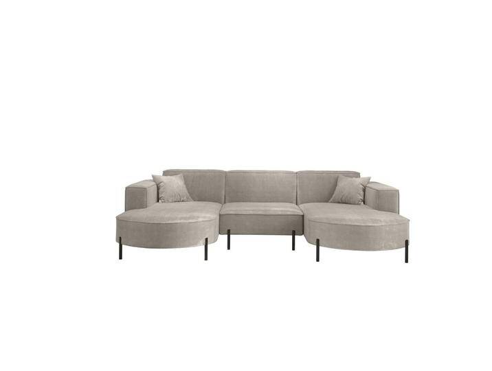 Fun Möbel WOHNLANDSCHAFT, Hellgrau, U-Form, 299x80x165 cm, Wohnzimmer, Sofas & Couches, Wohnlandschaften, Wohnlandschaften in U-Form von XXXLutz Marktplatz
