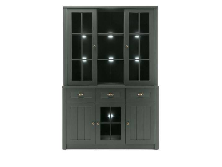 Furn.Design BUFFETSCHRANK, Grün, Nachbildung, Uni, 9 Fächer, 3 Schubladen, 130x196x43 cm, Küchen, Küchenmöbel, Buffetschränke Furn.Design BUFFETSCHRANK, Grün, Nachbildung, Uni, 9 Fächer, 3 Schubladen, 130x196x43 cm, Küchen, Küchenmöbel, Buffetschränke von XXXLutz Marktplatz