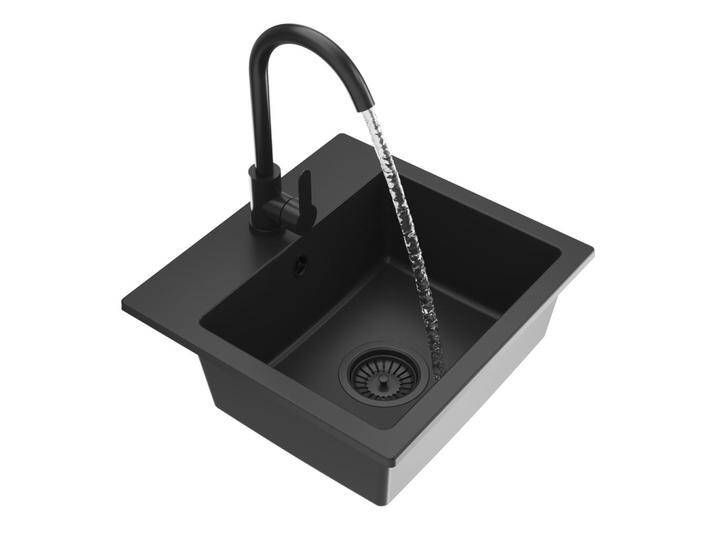 Granitan GRANITSPÜLE, Schwarz, Kunststoff, Stein, 42x17x46 cm, Küchen, Küchenausstattung, Küchenspülen von XXXLutz Marktplatz