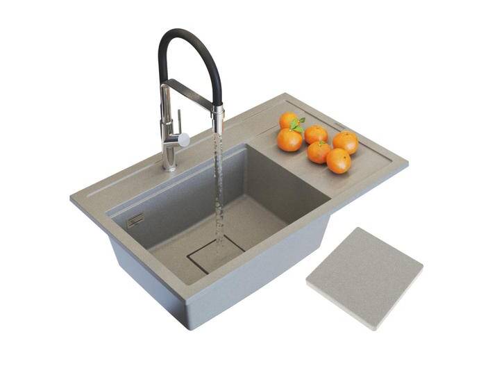 Granitan KÜCHENSPÜLE, Beige, Kunststoff, Stein, 51x22x81 cm, Küchen, Küchenausstattung, Küchenspülen von XXXLutz Marktplatz