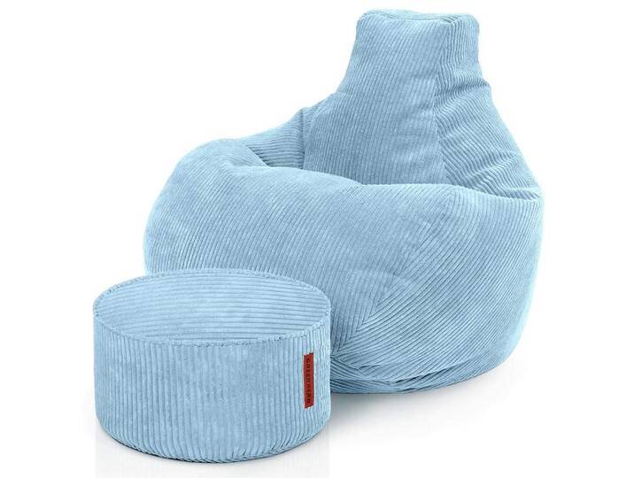 Green Bean LOUNGE-SITZSACK, Hellblau, Oval, 80x90x90 cm, Hergestellt in Deutschland, Wohnzimmer, Hocker, Sitzsäcke, XXL Sitzsäcke von XXXLutz Marktplatz