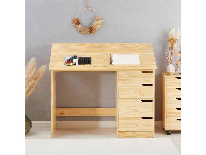 IDIMEX KINDERSCHREIBTISCH, Natur, Holz, Kiefer, Mode, 114x76x55 cm, FSC Mix, Arbeitszimmer, Schreibtische, Jugend- & Kinderschreibtische von XXXLutz Marktplatz