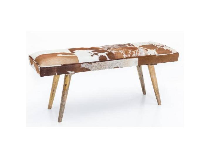 KADIMA DESIGN SITZBANK, Braun, Fell, Echtholz,Mangoholz, Animalprint, Rechteckig, 120x52x40 cm, Esszimmer, Bänke, Sitzbänke von XXXLutz Marktplatz