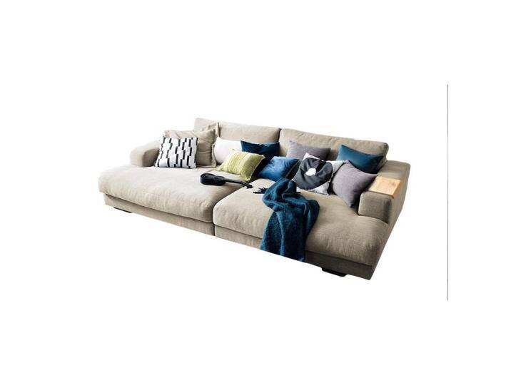KAWOLA BIG, Creme, Schwarz, Echtholz, 3-Sitzer, Füllung: Komfortschaum, 290x85x190 cm, Wohnzimmer, Sofas & Couches, Sofas, Bigsofas von XXXLutz Marktplatz