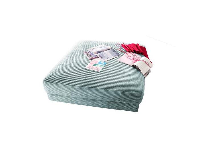 KAWOLA BIG, Hellblau, Rechteckig, 120x43x120 cm, Wohnzimmer, Hocker, Sitzhocker von XXXLutz Marktplatz