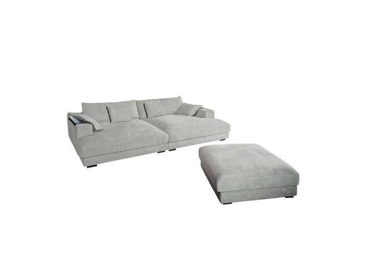 KAWOLA BIG, Hellgrau, Schwarz, Echtholz, 3-Sitzer, Füllung: Komfortschaum, 290x85x170 cm, Wohnzimmer, Sofas & Couches, Sofas, Bigsofas von XXXLutz Marktplatz