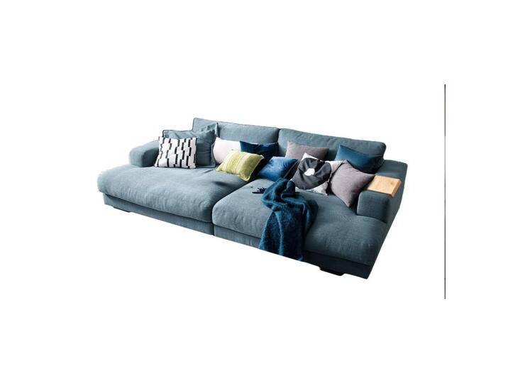 KAWOLA BIG, Petrol, Schwarz, Echtholz, 3-Sitzer, Füllung: Komfortschaum, 290x85x170 cm, Wohnzimmer, Sofas & Couches, Sofas, Bigsofas von XXXLutz Marktplatz