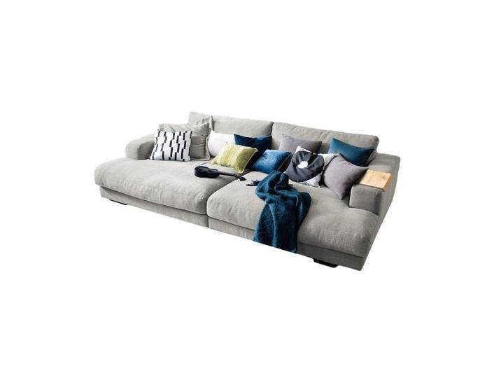 KAWOLA BIG, Silber, Schwarz, Echtholz, 3-Sitzer, Füllung: Komfortschaum, 290x85x170 cm, Wohnzimmer, Sofas & Couches, Sofas, Bigsofas von XXXLutz Marktplatz
