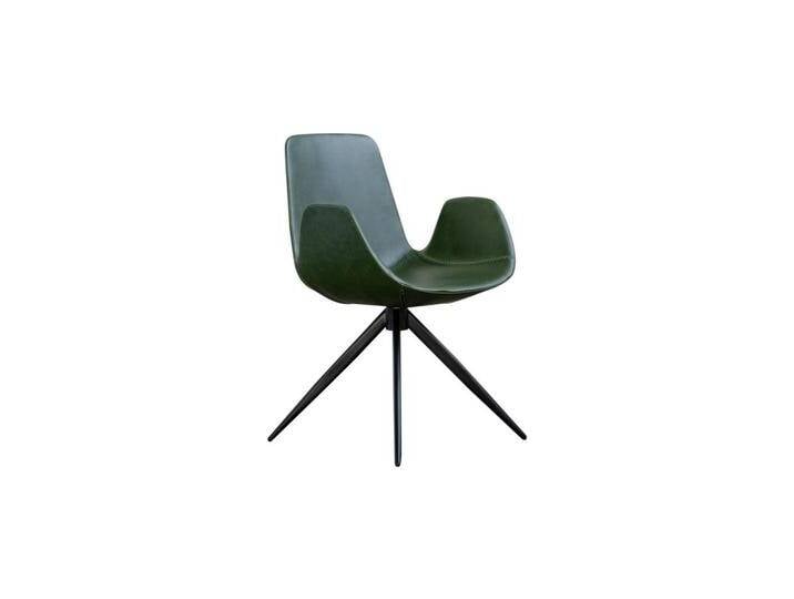 KAWOLA DREHSTUHL, Grün, Schwarz, Leder, 55.5x82x55 cm, Esszimmer, Stühle, Esszimmerstühle, Armlehnenstühle von XXXLutz Marktplatz