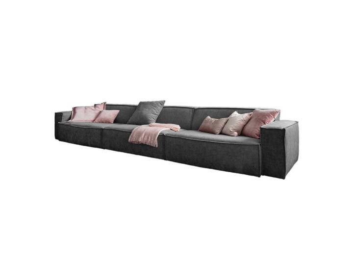 KAWOLA RIESENSOFA, Grau, Echtholz, 4-Sitzer, Füllung: Kaltschaum, 418x72x106 cm, Wohnzimmer, Sofas & Couches, Sofas, Bigsofas von XXXLutz Marktplatz
