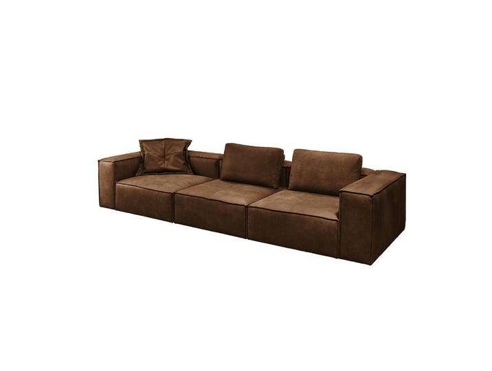 KAWOLA SOFA, Braun, Leder, Echtholz, 4-Sitzer, Füllung: Komfortschaum, 366x68x118 cm, Wohnzimmer, Sofas & Couches, Sofas von XXXLutz Marktplatz