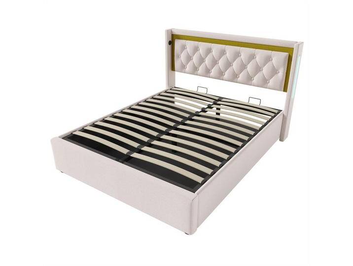 KOMHTOM POLSTERBETT, Beige, Mode, 1-Sitzer, 140x200 cm, Schlafzimmer, Betten, Polsterbetten von XXXLutz Marktplatz