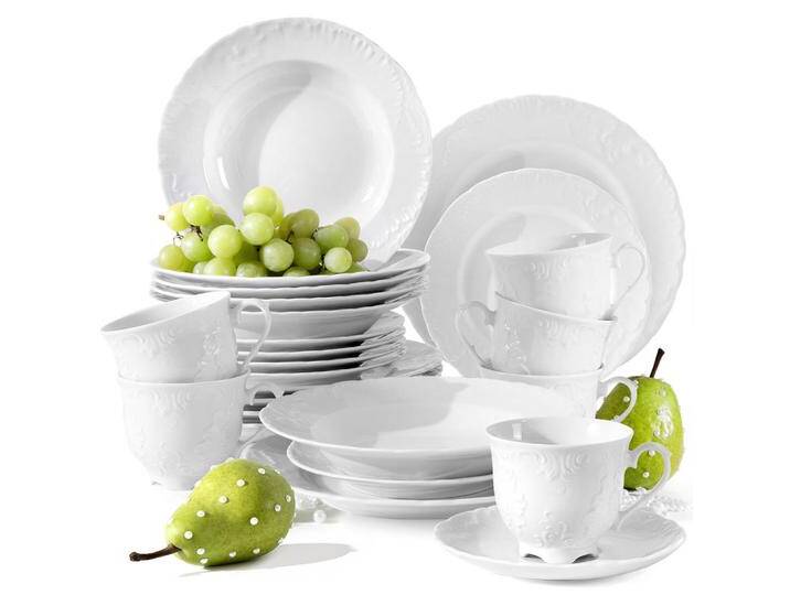 KONSIMO® KOMBISERVICE, Weiß, Keramik, 25x2x25 cm, Essen & Trinken, Geschirr, Geschirr-Sets, Kombiservice von XXXLutz Marktplatz