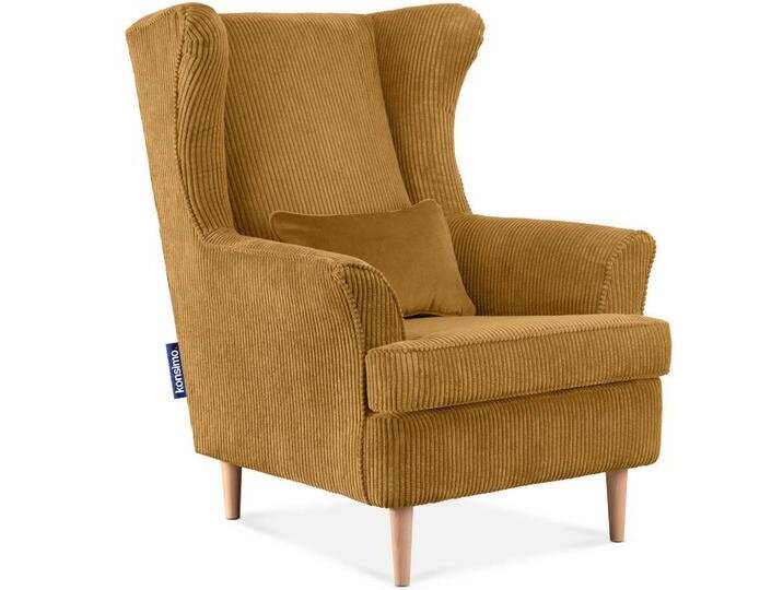 KONSIMO® OHRENSESSEL, Dunkelgelb, 82x108x80 cm, Wohnzimmer, Sessel, Polstersessel von XXXLutz Marktplatz