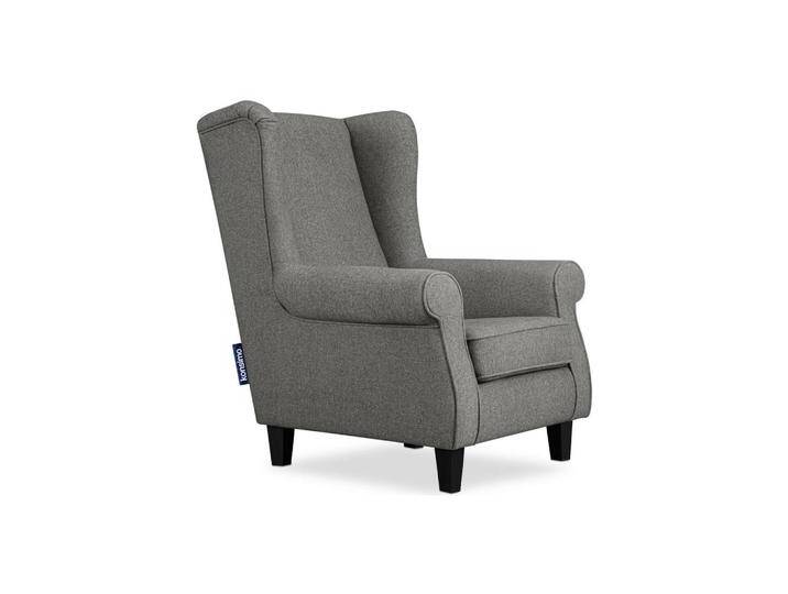 KONSIMO® OHRENSESSEL, Grau, Schwarz, Rechteckig, 82x105x97 cm, Hergestellt in Europa, Wohnzimmer, Sessel, Ohrensessel von XXXLutz Marktplatz