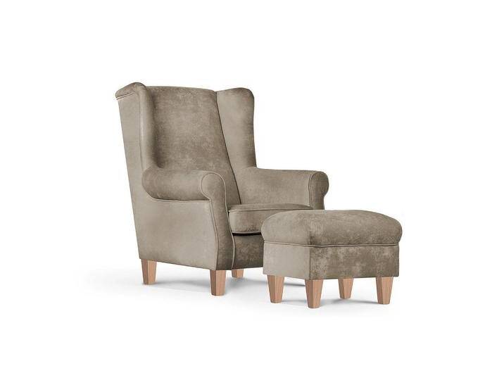 KONSIMO® OHRENSESSEL-SET, Beige, Eiche, Rechteckig, 82x105x97 cm, Hergestellt in Europa, Wohnzimmer, Sessel, Ohrensessel von XXXLutz Marktplatz